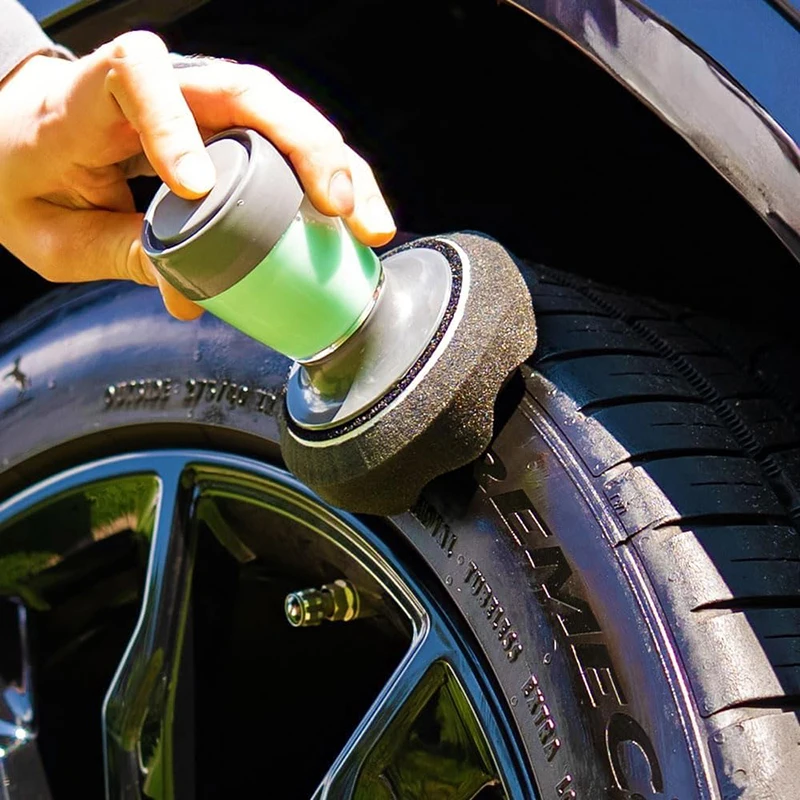 Tire Shine Applicator Reusable Car & Truck Tire Dressing Applicator For No-Drip Streak-Free Shine Works With All Tire Shine