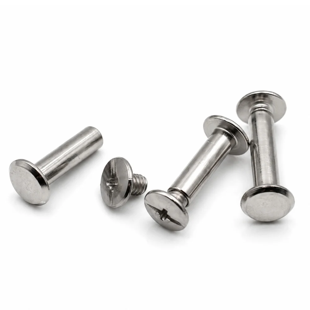10 /20set M3 M4 M5 M6 304 Stainless Steel Chicago Screws Binding Rivet Posts Phillips Drive Album Bookbinding Rivets