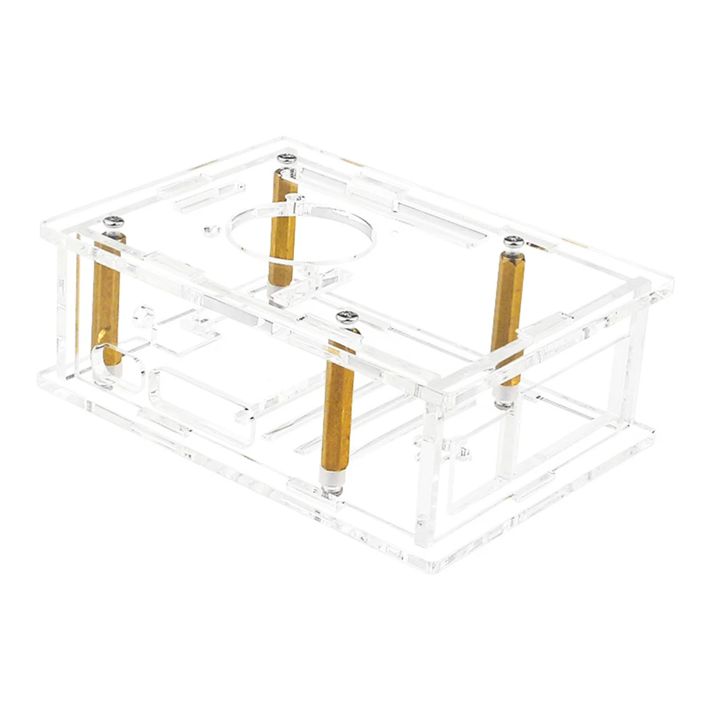 

Protective Acrylic Case For Raspberry pi 5 Motherboards With Cooling Fan For Lower Temperatures Simple To Use Practical Durable