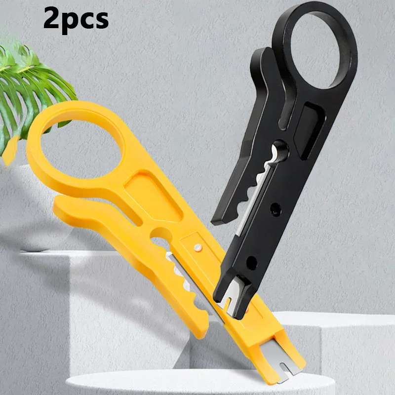 Portable Wire Stripper  Crimper Pliers Crimping Network Cable Stripping Cutter Multi Tools Hand Small Knives Mesh Simple