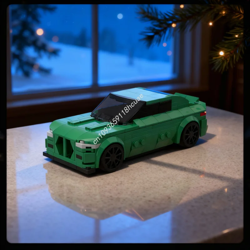 

313 деталей MOC City Champions: Модель BMW, конструктор, архитектурные блоки, развивающая игрушка, креативный подарок на Рождество, кирпичики