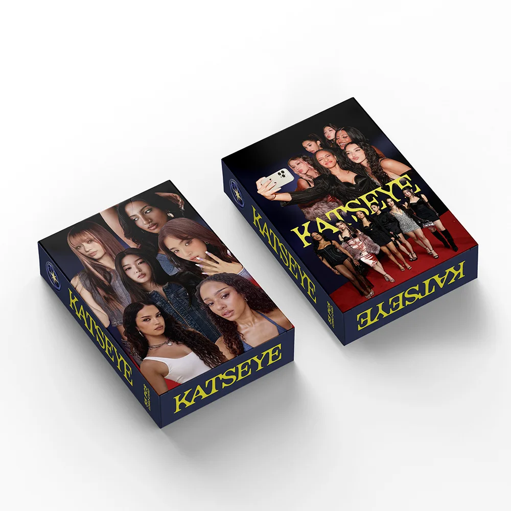 

55Pcs/Set Kpop Idol KATSEYE New Series Lomo Cards Postcards Daniela Yoonchae Lara Sophia Manon Megan VIP Fans Gifts Collection