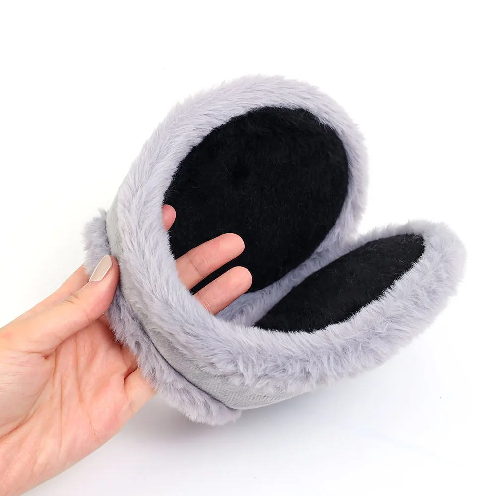 Winter Men Warm Fur Earmuffs Thicken Fur Ear Cover with Receiver Women Windproof Ear Muffs Warm Headphones Ear Cover Accessories