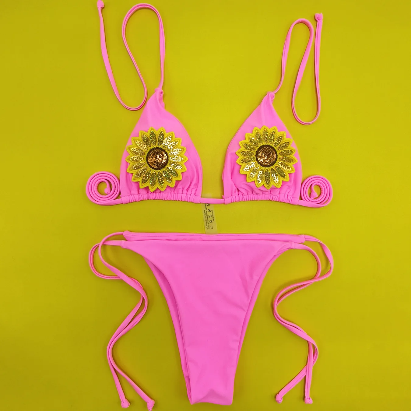 

Beach Style Swimsuit for Women 2025 Sexy Halter Swimwear Solid Thong Female Bikini Set Bathing Suit Bikini Mujer Lingerie