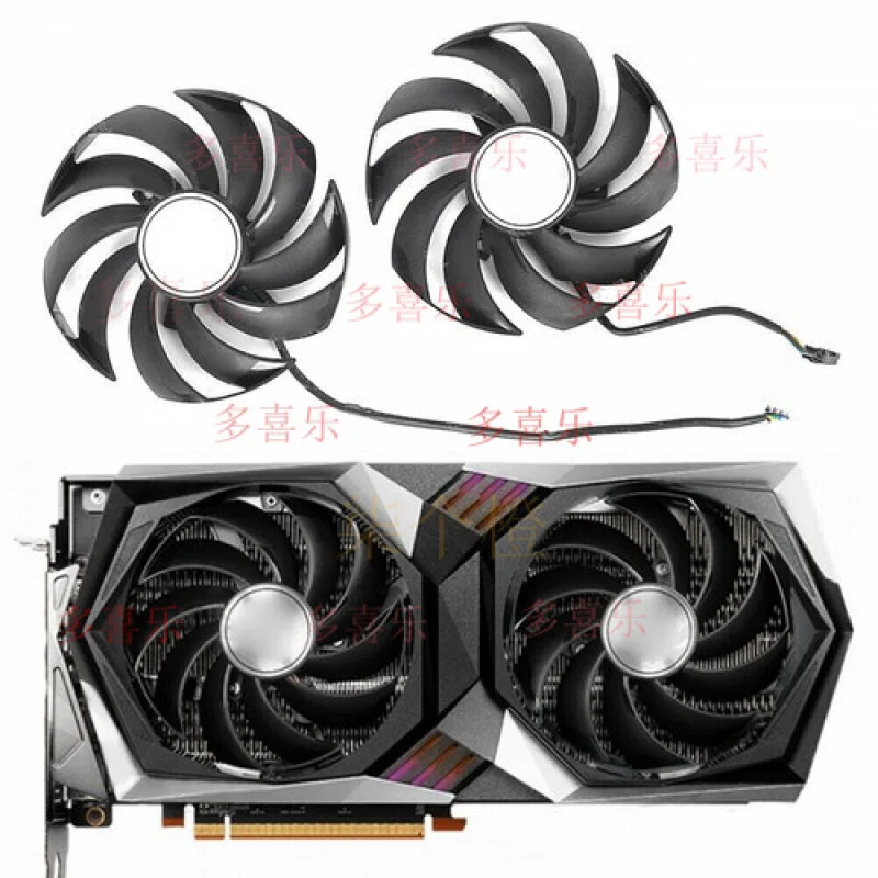 ZMZM لـ MSI GeForce RTX3060 3060Ti RX6700 6600XT Gaming X مروحة تبريد بطاقة الرسومات