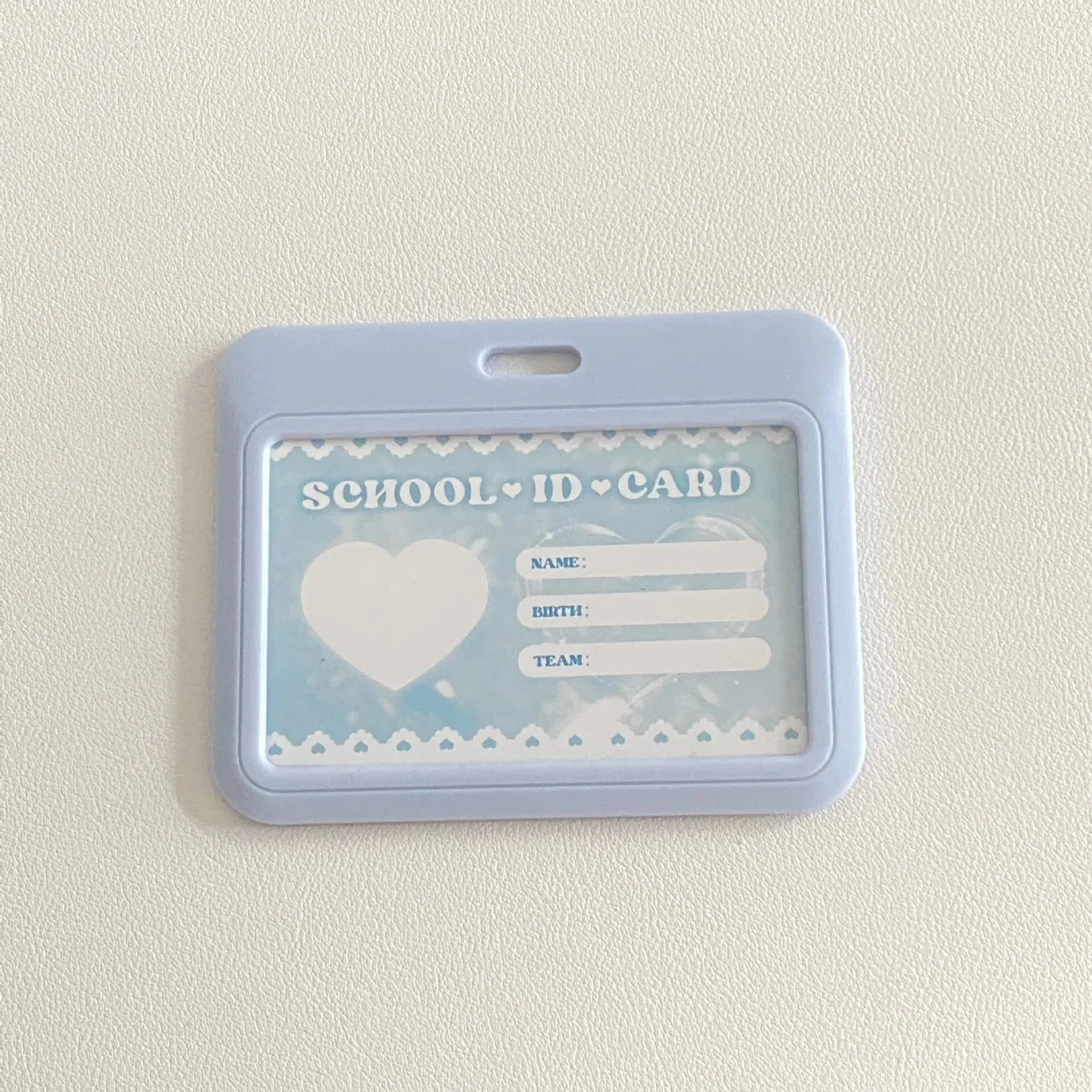 High-looking Glitter Powder Love Cloud Gradient Gu Card Keychain Bus Card Student ID Card Holder