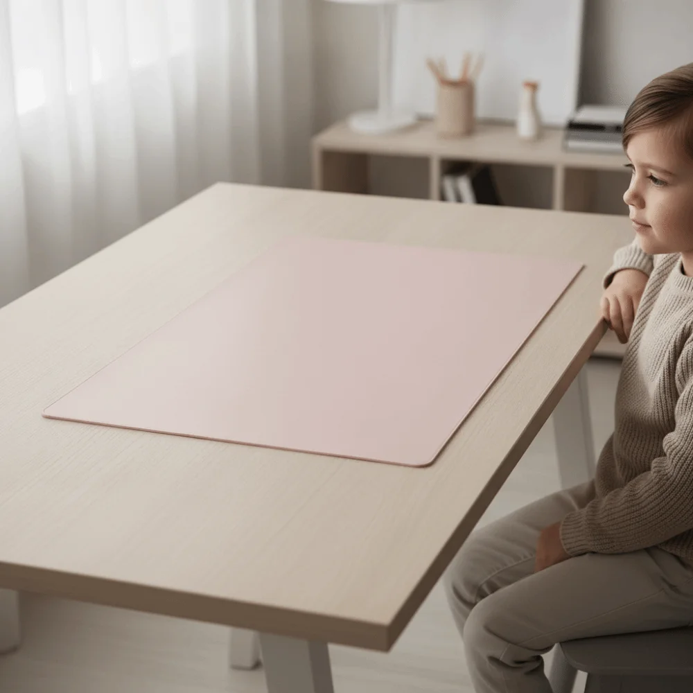Mouse Pad Leather Writing Pad Cork Waterproof Table Protector Large Double-sided Keyboard Mat Office