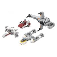 T-65 X-Wing MOC Building Blocks, Rebel Space Fighter Model, Galactic Battle DIY Collection for Sci-Fi Fans