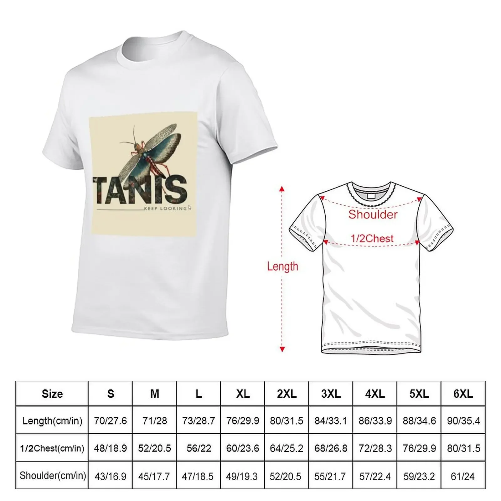 Tanis keep looking T-Shirt graphic t shirt vintage korean fashion anime tshirt man clothes mens graphic t-shirts funny