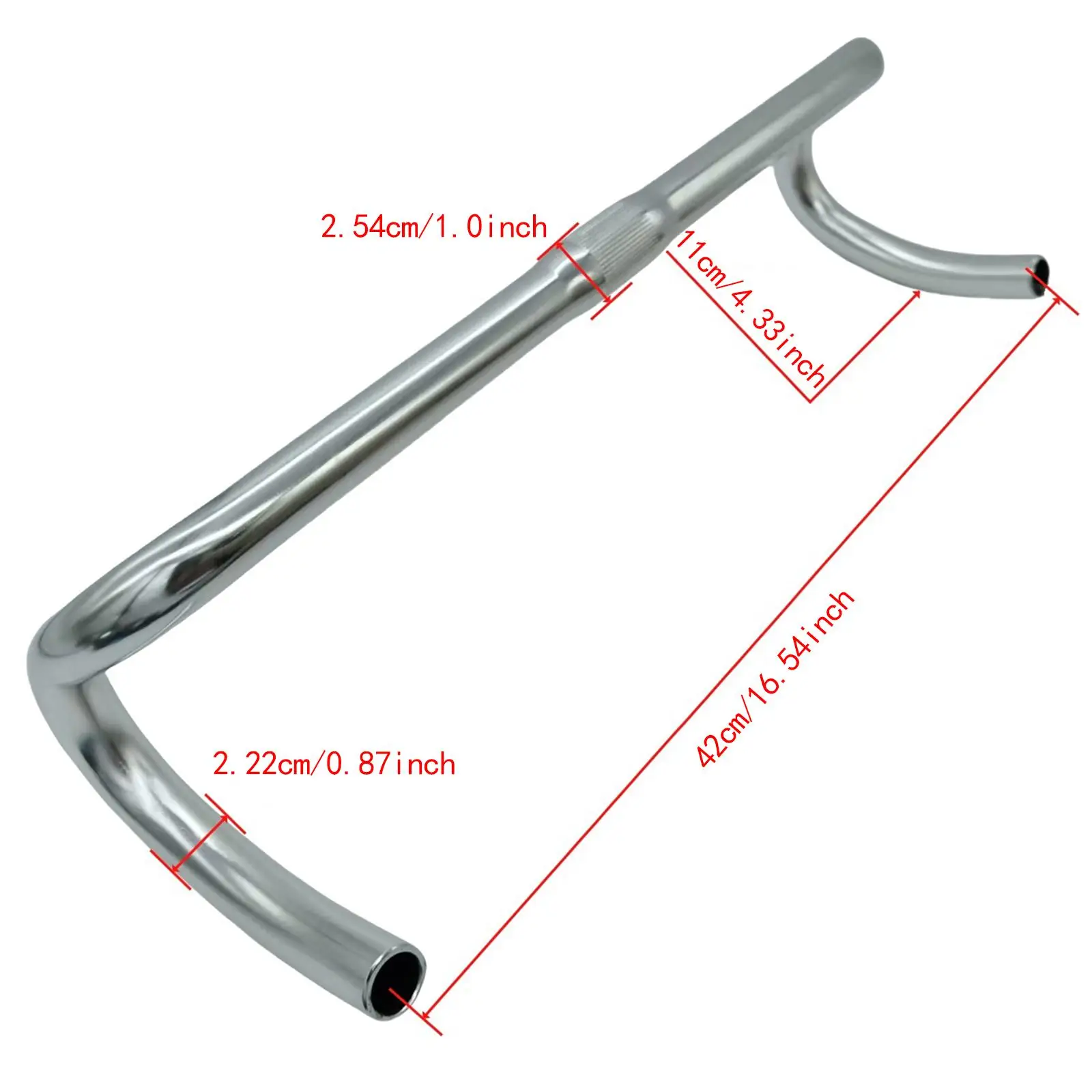 Aluminum Alloy Drop Bar Road Bike Handlebar Ergonomic Curved Handlebar Accessory for Race and Riding Bikes