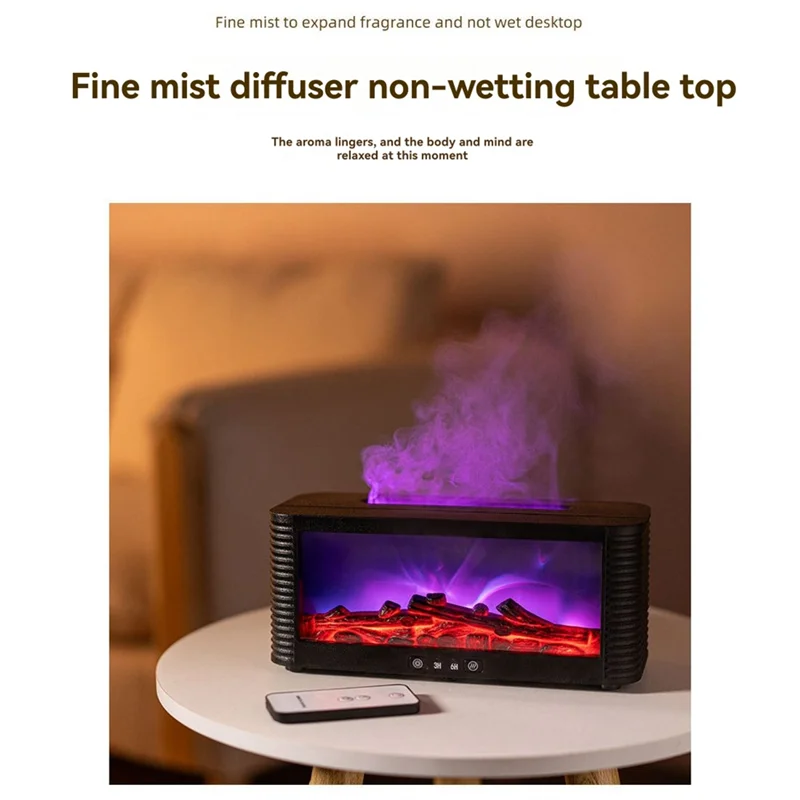 

B07B-Мини-каминный диффузор для эфирных масел, увлажнитель воздуха для ароматерапии для спальни, дома