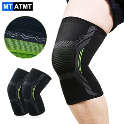 1Pc Sports Compression Knee Sleeves Breathable Knitted Leg Support Protector for Cycling Running Basketball Football Volleyball