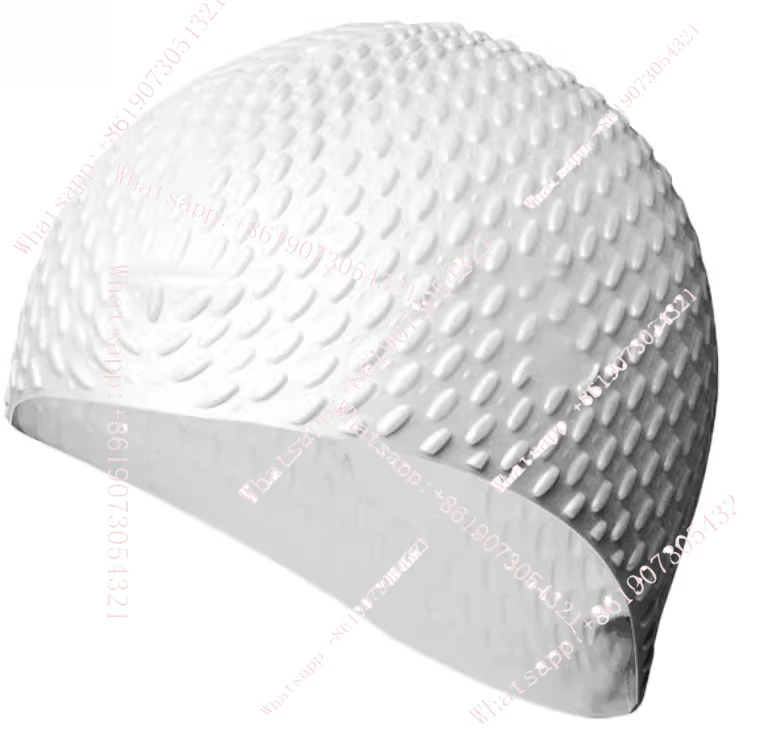 

Large silicone waterproof long hair ear protection comfortable fashion bubble particle swimming cap 114005