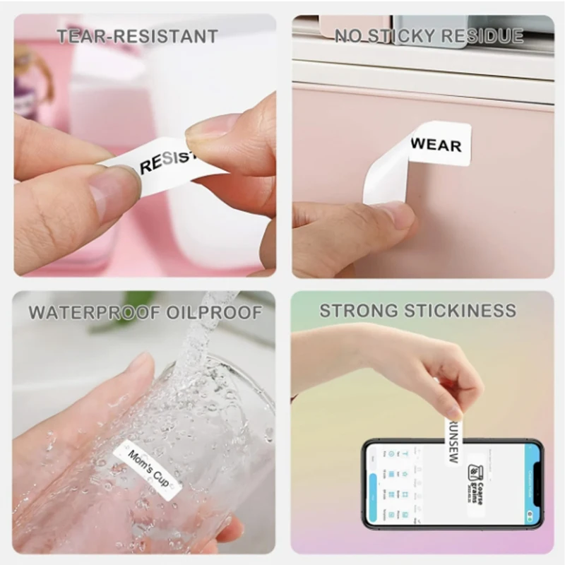 320 Labels/2 Rolls, D30 Label Maker Tape Compatible with Label Printer Paper, Home/Office/School Refill Pack, 14 x 40mm