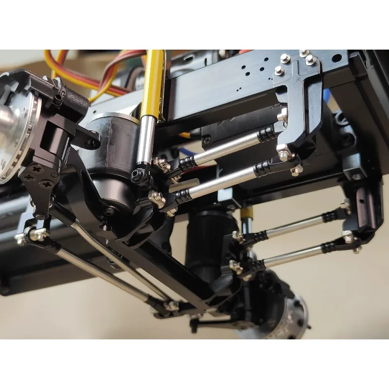 Steering Front Axle Shock Absorber Air Bag Air Suspension System for Upgrading And Retrofitting 1/14 RC Truck  Tractor Trailers