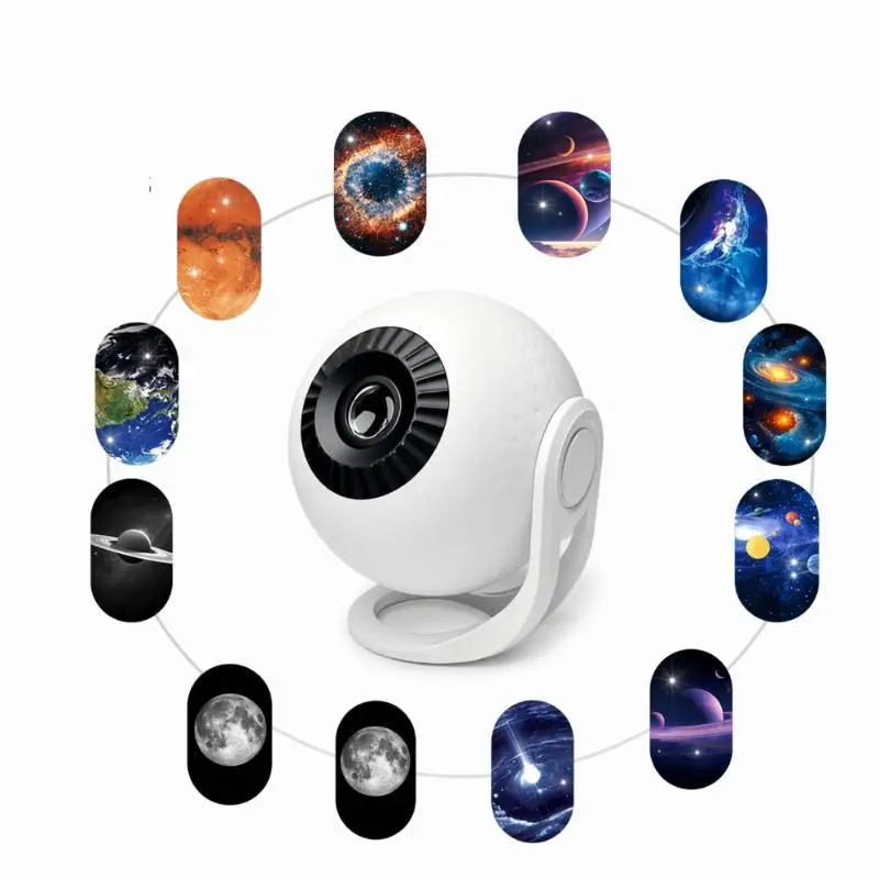 Starry Sky Projector Lamp USB Powered Bluetooth Atmosphere Light 12 Lighting Effects for Valentine's Date Romantic Decor
