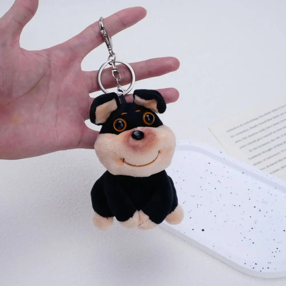 Creative Bees Themed Dog Keychain Soft Cute Bees Dog Pendant PP Cotton Filling Stuffed Animal Handbag Hanging Ornament