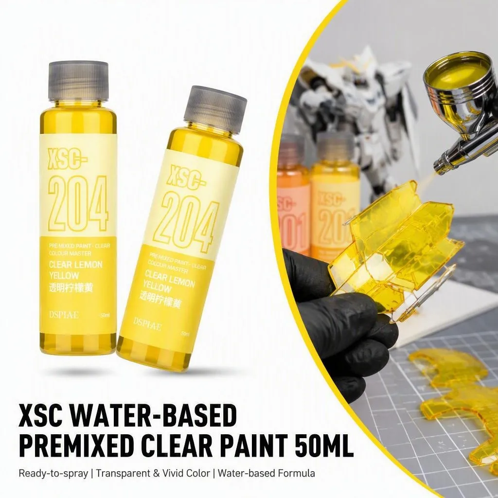 DSPIAE XSC Series 50ML Pre Mixed Water Based Paint Basic Color Master Spray Painting Painted Model Kit Pigment for Hobby DIY