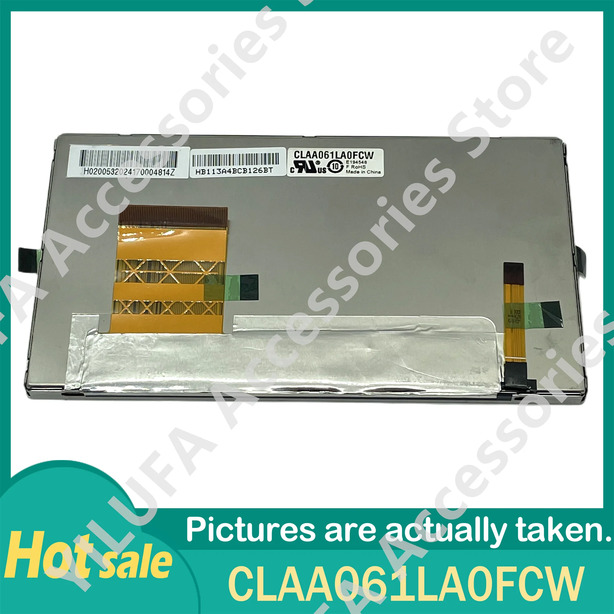 100% Original  6.1inch CLAA061LA0FCW CLAA061LA0ACW Car Navigation Display LCD Screen