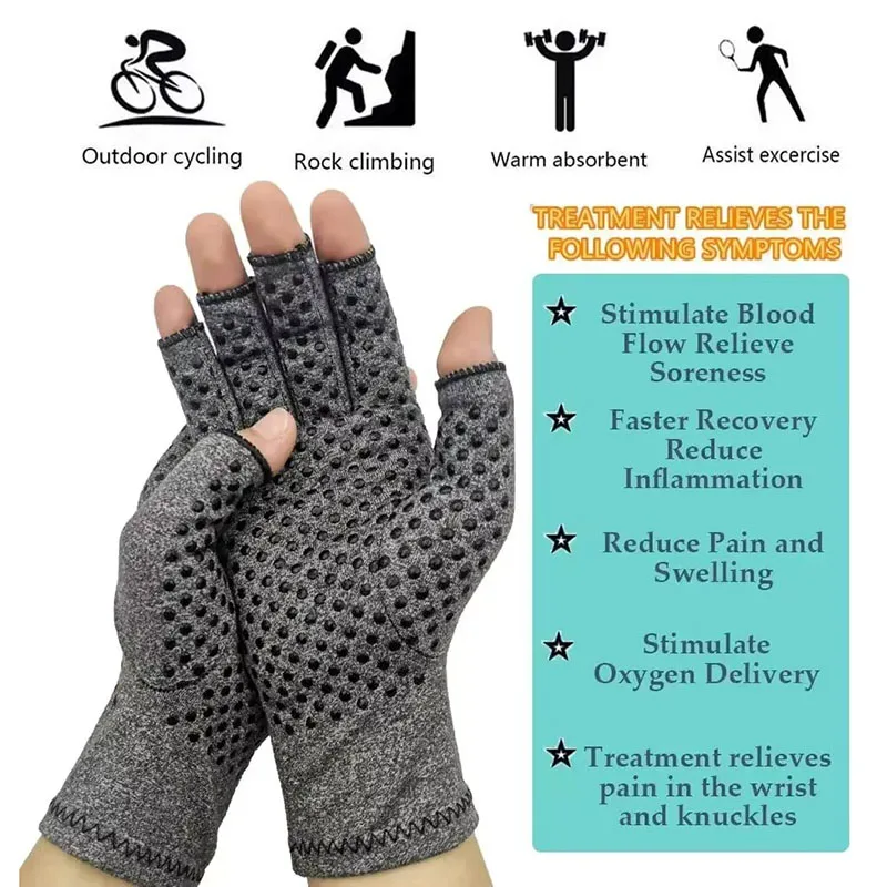 Compression Arthritis Gloves Wrist Support Brace Carpal Tunnel Pain Relief Women Men Therapy Wristband Anti-Slip Work Gloves