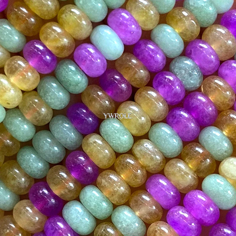 Abacus 5x8mm Red Tourmaline Chalcedony Natural Stone Loose Spacer Beads for Jewelry Making Diy Bracelets Charms Accessories 15''