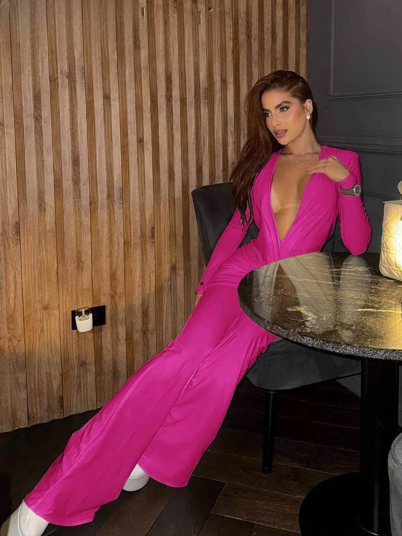 التخسيس طويلة Sve مايكرو متوهج بذلة المرأة عالية الخصر عارضة Faion زائد حجم نسيج مريح رقيقة السراويل #2