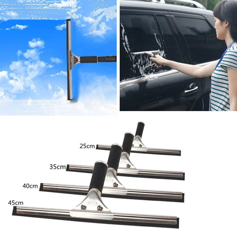 25-45cm Window Glass Cleaning Squeegee Blade Wiper Cleaner Scraper For Floor Tile Car Window Shower Glass Door Cleaning Tools