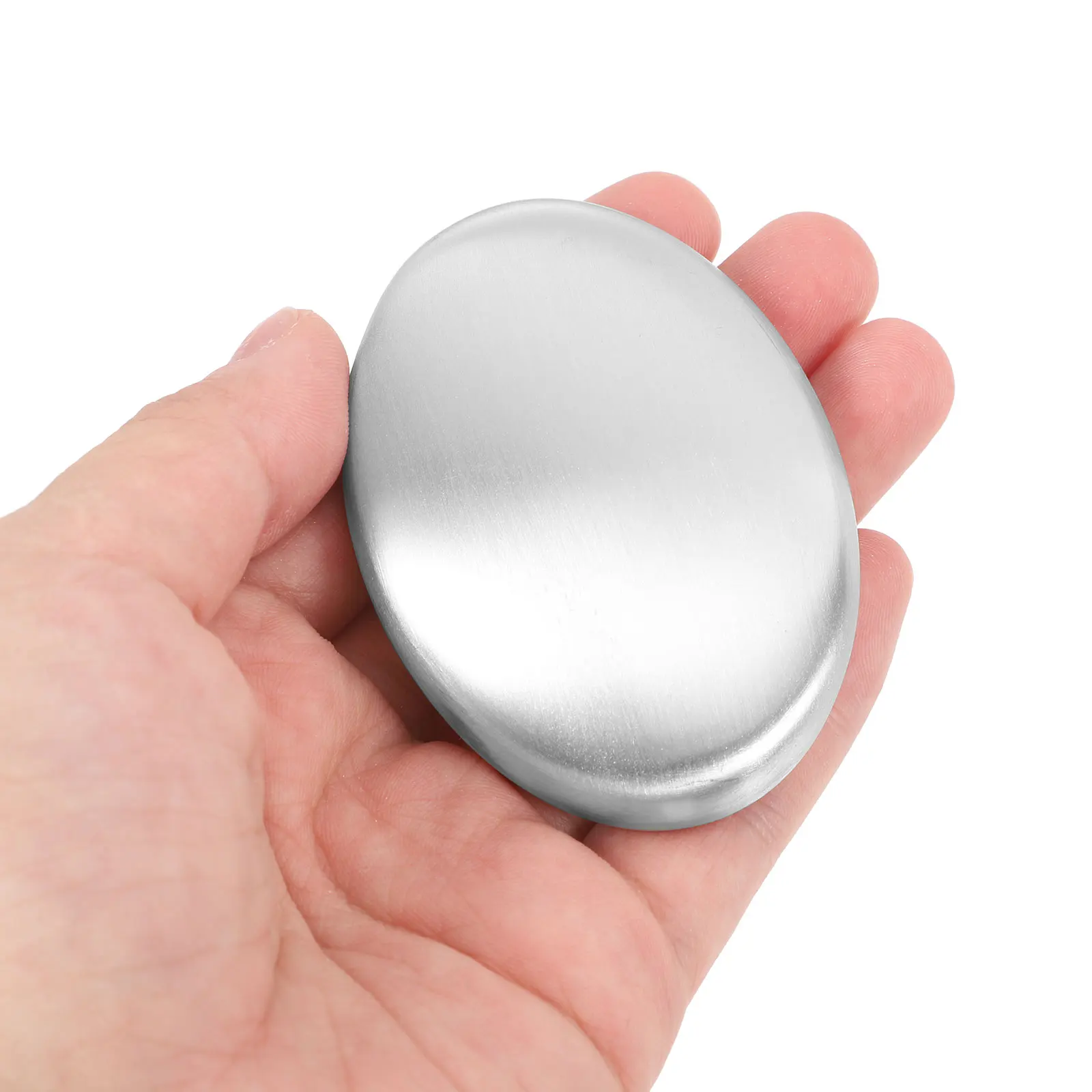 สบู่กำจัดกลิ่นสแตนเลส 2 ชิ้น สบู่โลหะแบบใช้ซ้ำได้ สำหรับทำความสะอาดมือในครัว กำจัดกลิ่นปลา