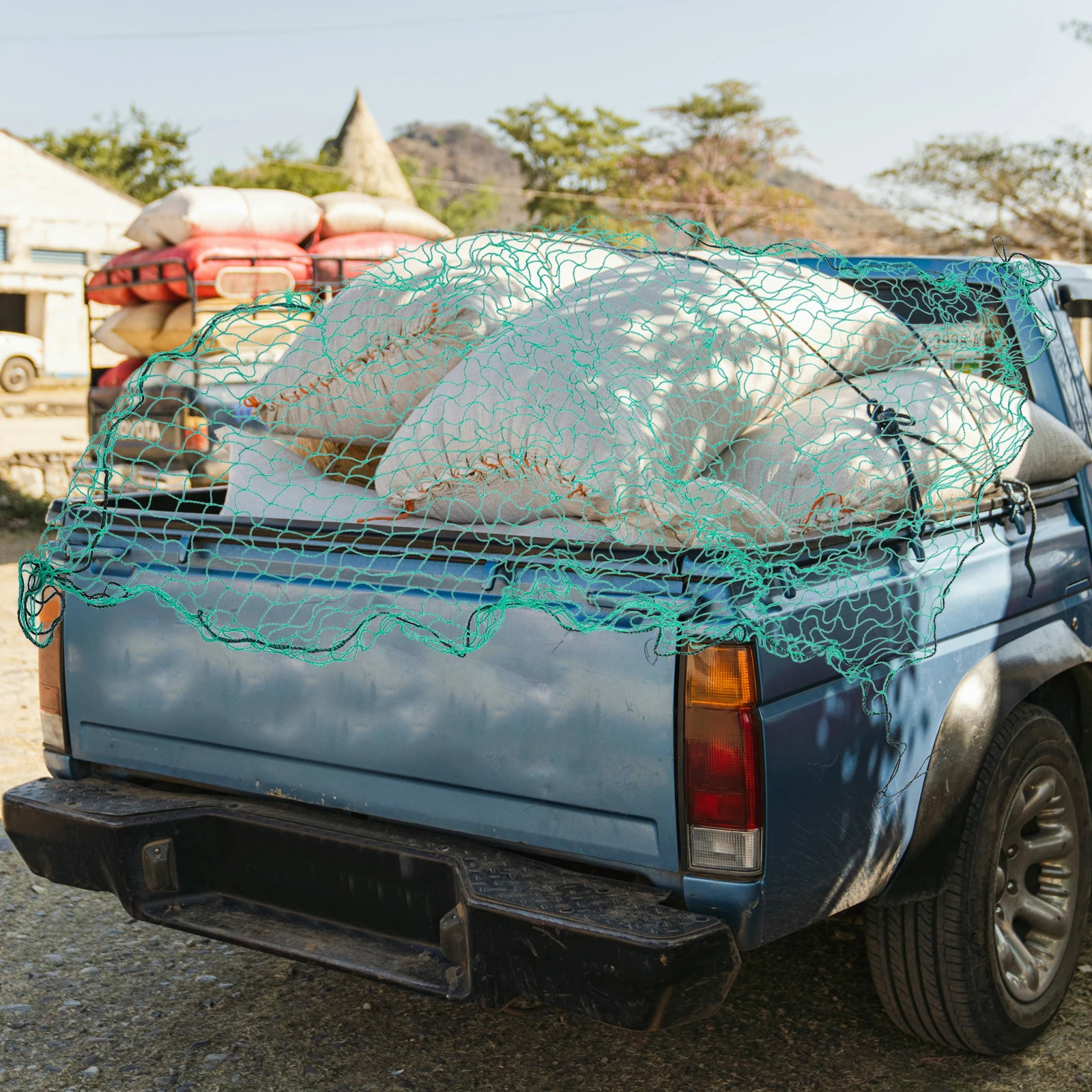 

Trailer Cargo Net Truck Bed Nets Heavy Duty Nylon Universal Design Elastic Cords Weather Proof Camping Moving Solution Pickup