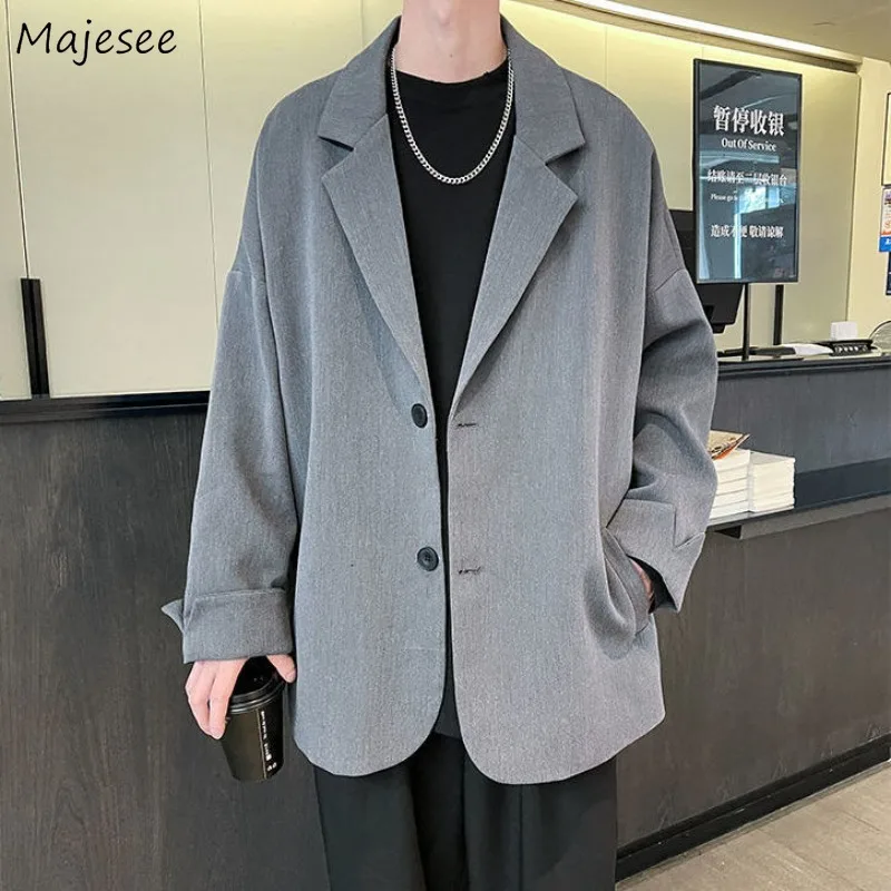 Blazers Men Smart Casual Handsome Simple Loose All-match Business Ulzzang Classic Spring Autumn Daily Streetwear Fashion Hombre