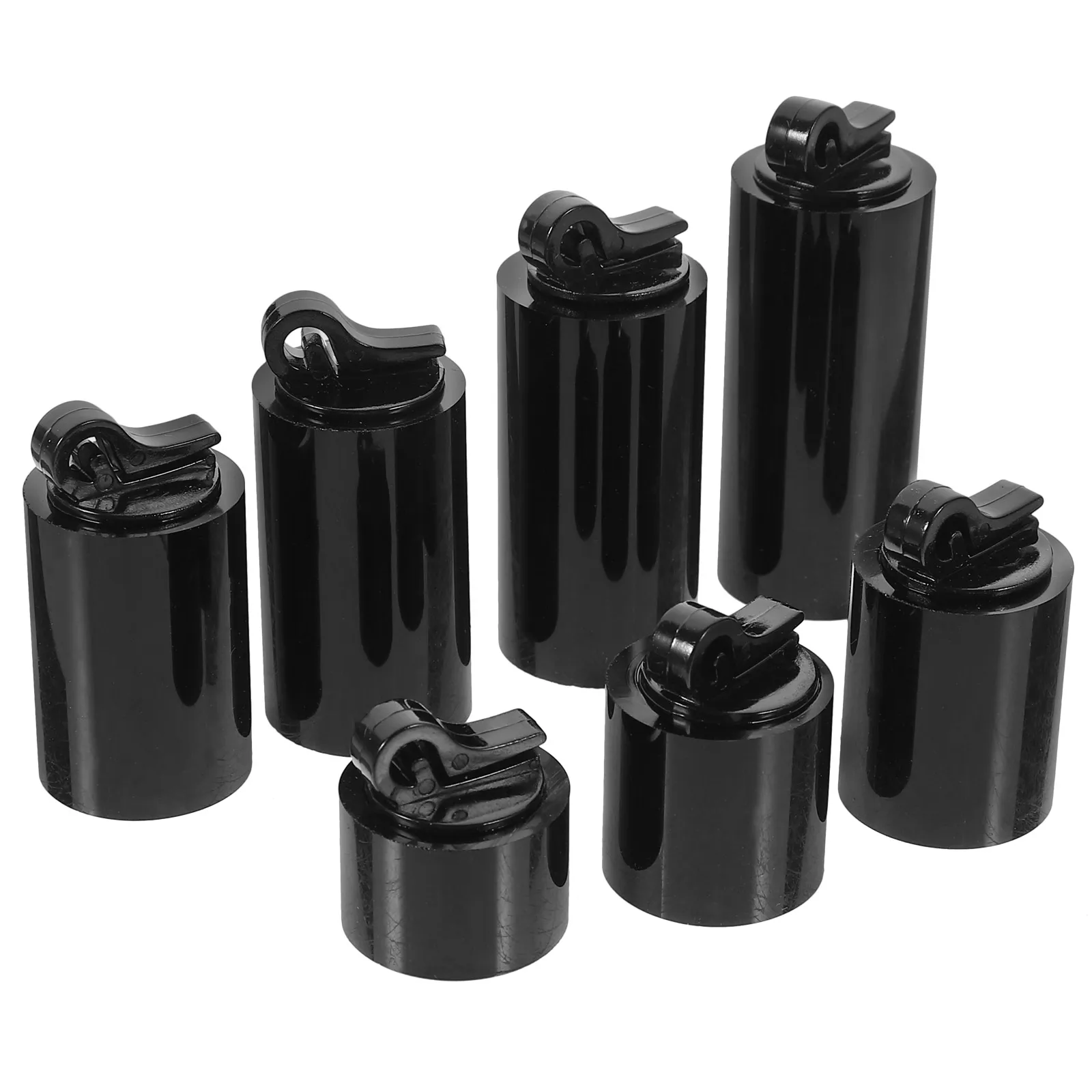 

7 Pieces Black Acrylic Display Stand Holder Jewelry Tabletop Rack Wedding Finger Storage Showcase ganizer Acrylic