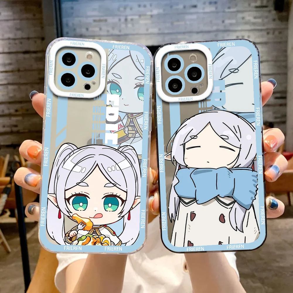 Funda de teléfono Anime Comics f-frieren para Samsung Galaxy S25 Ultra S24 FE S23 S22 Plus, parachoques suave transparente a prueba de golpes