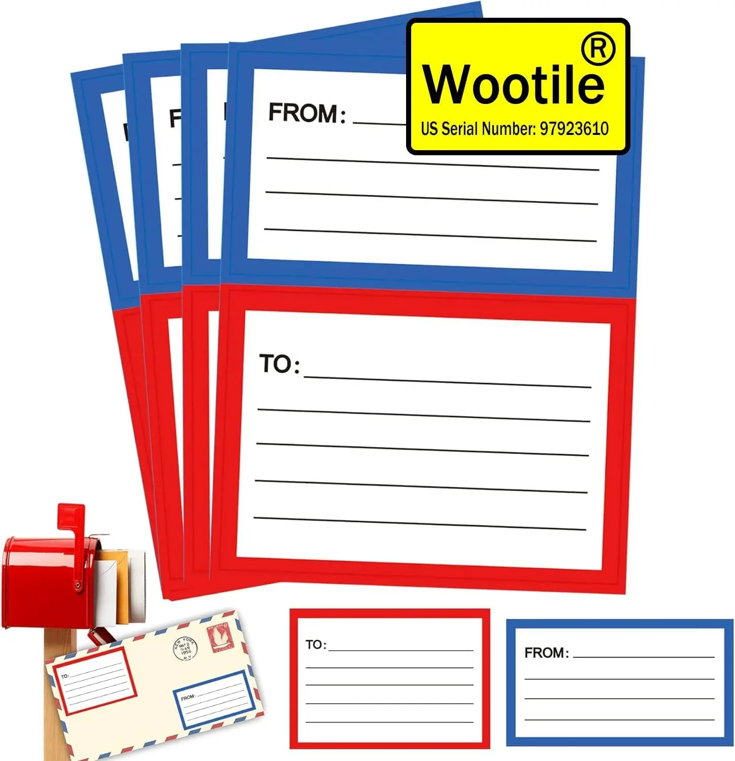 

120 Pcs Self Adhesive Shipping Labels 3.5 X 4.5 Inch Blank Mail Return Address Mailing Stickers Guaranteed Postage