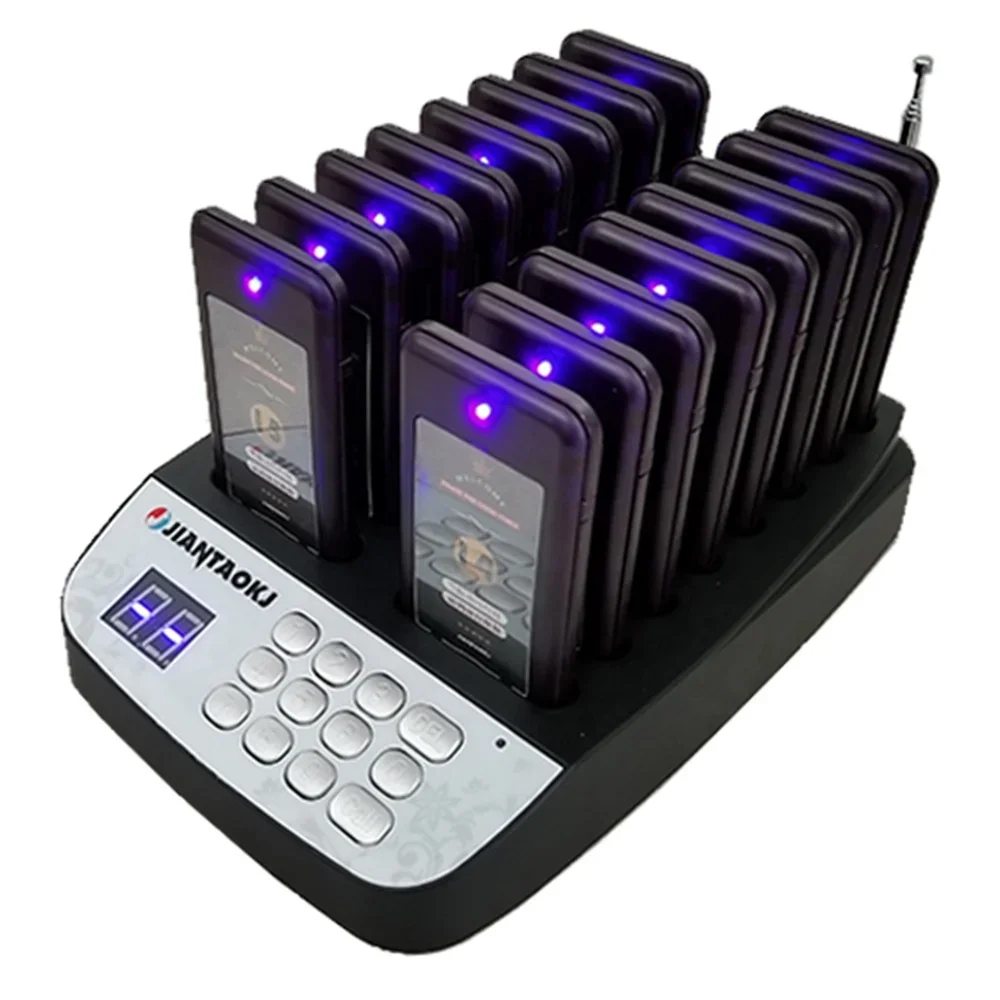 China Brand Service Fastfood Pager Wireless Bar Queue Coaster Pager Restaurant Wireless Pager Beeper