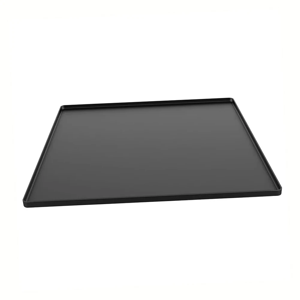 Under Bowls Black,Gray Silicone Pad Raised Edge Spill Mat Air Conditioner Mat Appliance Mat Abrasion Protection