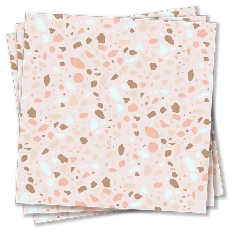 Terrazzo Matte Floor Stickers Self Adhesive Waterproof Wallpaper Bathroom Living Room Wall Sticker Thicken Ground Decor Decals
