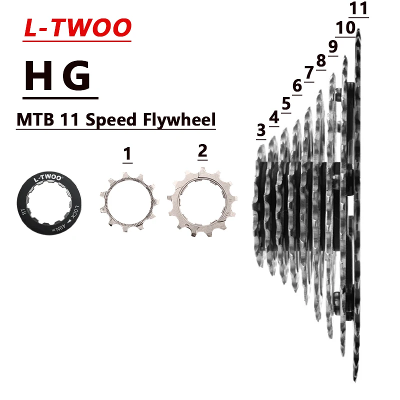 LTWOO Freewheel 9S 10S 11S 12 Speed MTB Bike Road Bicycle K7 Cassette Sprocket 40T 42T 46T 50T 52T  for M5100 M6100 M7100 HG Hub