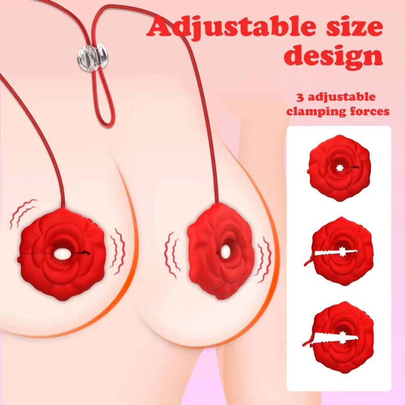 Vibrating Nipple Clamps Adult Toys Breast Clip Vibrator APP Control Chest Massage Tease Nipple Stimulation Sex Toys for Women - view 2