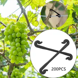 200x Garden Plant Support Clips Reusable Wall Plant Clips Vine Fasteners for Climbing Plant Flowers Grapes