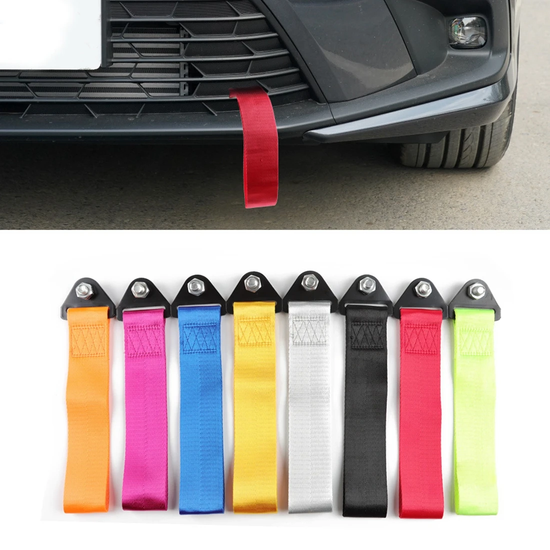 High Strength Nylon Tow Strap Car Racing Tow Ropes With Towing Trailer Ropes Auto Trailer Ropes Bumper Trailer Tow