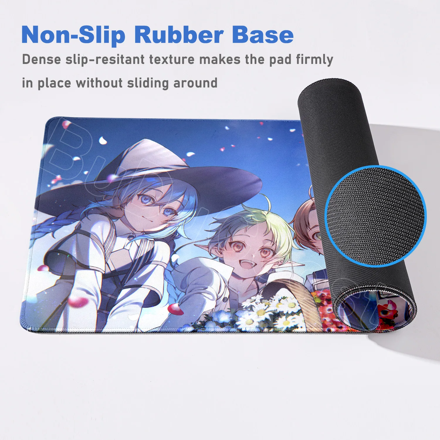 Mushoku Tensei التناسخ العاطلين عن العمل أنيمي روكسي ماوس الوسادة XXL الألعاب ماوس الوسادة المضادة للانزلاق المطاط لوحة مفاتيح الكمبيوتر الجدول مكتب الحصير #5