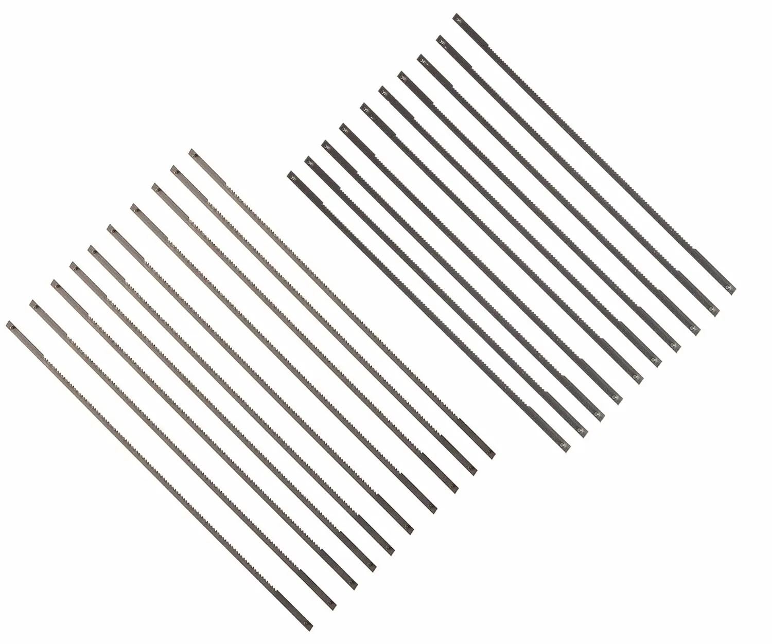 

Coping Saw Blades 20-Pack, 6-1/2" Pin End, 15 & 18 TPI for Wood Plastic Metal Cutting