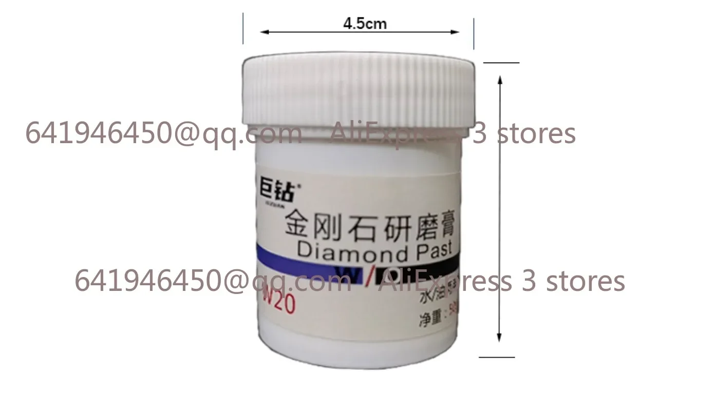 50g W0.18-60 Diamond Paste Compound Mold Die Mirror Polishing Lapping Syringes Micron Glass Jade Jewelry Metal Buffing Grinding