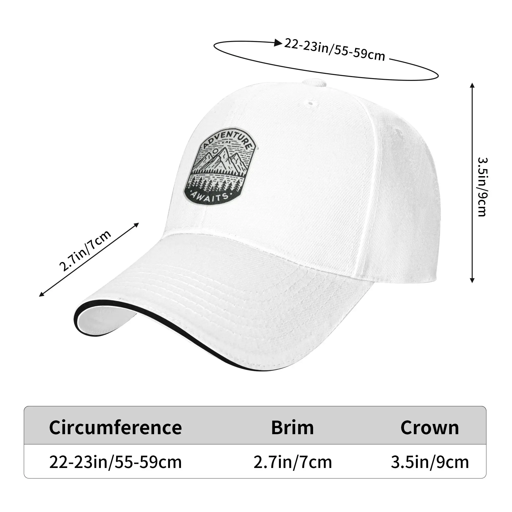 Adventure Awaits Travel Sticker Gift For Children Men Women A Baseball Cap Hat