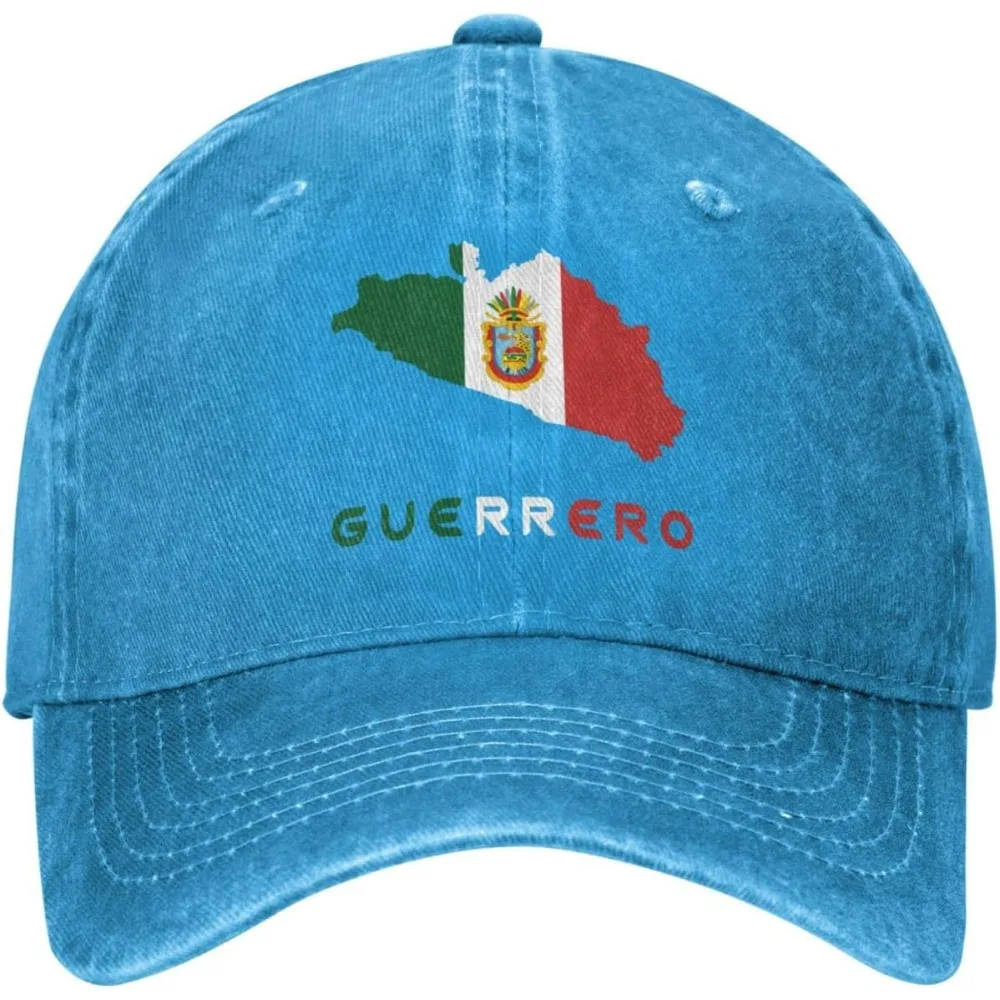 Guerrero Mexico State Flag map Unisex Adjustable Cap Trucker Hats Dad Baseball Hats Cotton Cowboy hat Black