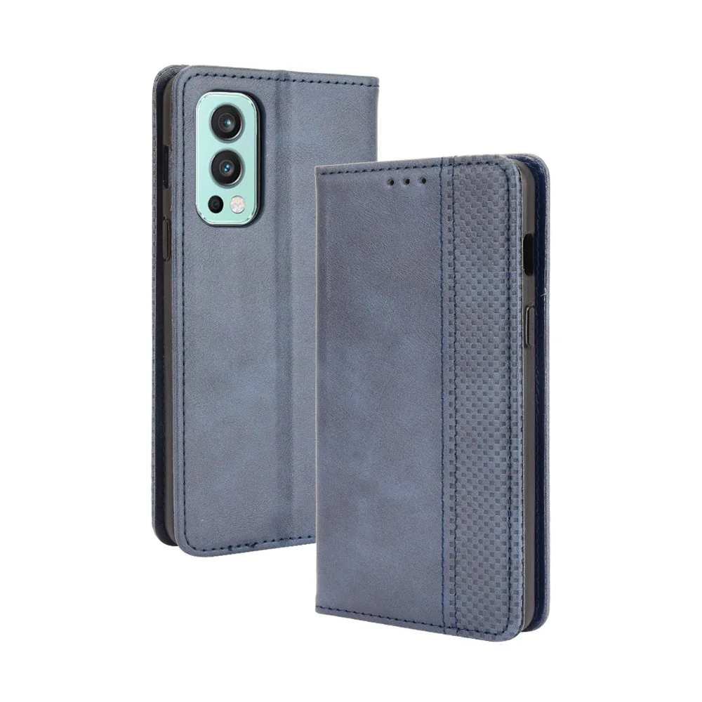 Flip Retro Style Leather Magnetic Closure Phone Cover For OnePlus Nord 2 5G 6.43 inch Wallet Fall prevention Case For Nord2 5G