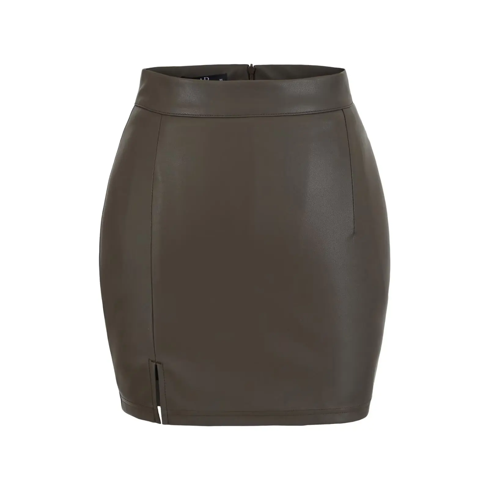 Sexy Spicy Girl High Waist PU Leather  Skirt Women's A-Line ort Skirt f Body Skirt Split Anti-Light Commute Sle