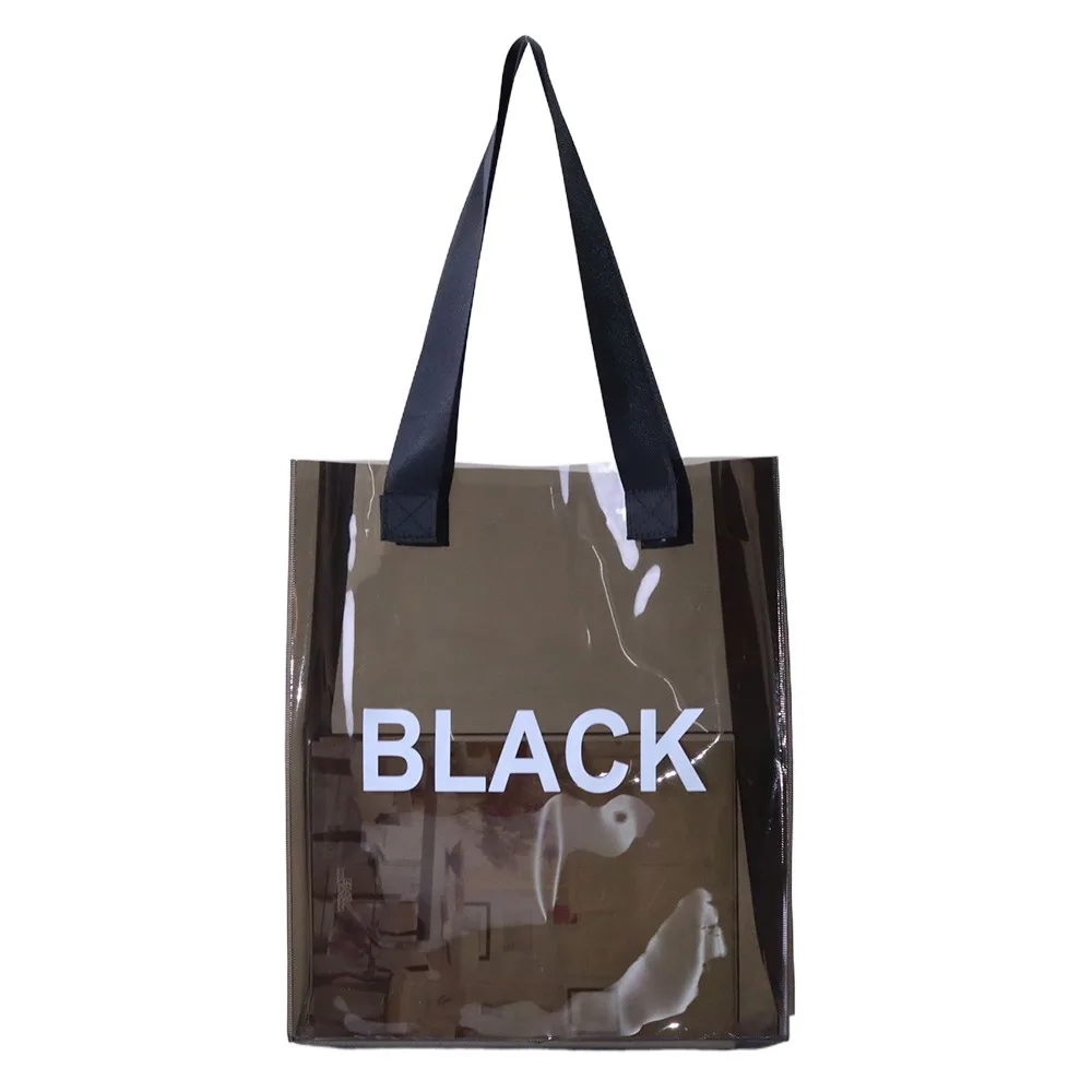 

Cartoon PVC Jelly Bag Large Capacity Transparent Handbags Waterproof Handheld Beach Bag Work
