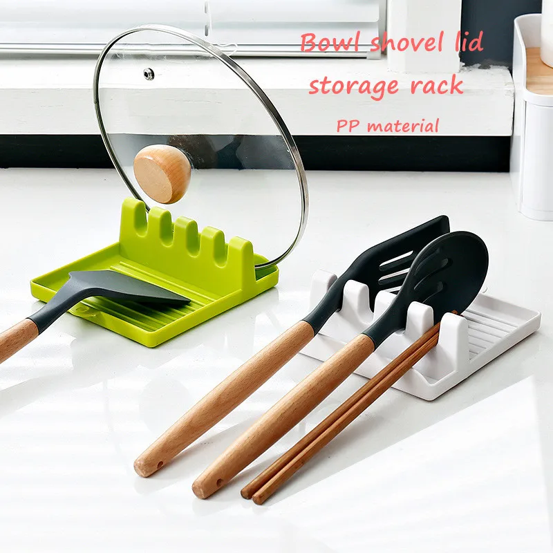 Pan Lid Holder Supports Spoons Pot Cover Rests Spatula Stand For Kitchen Convenience Utensils Tools Accessories Cooker Organizer