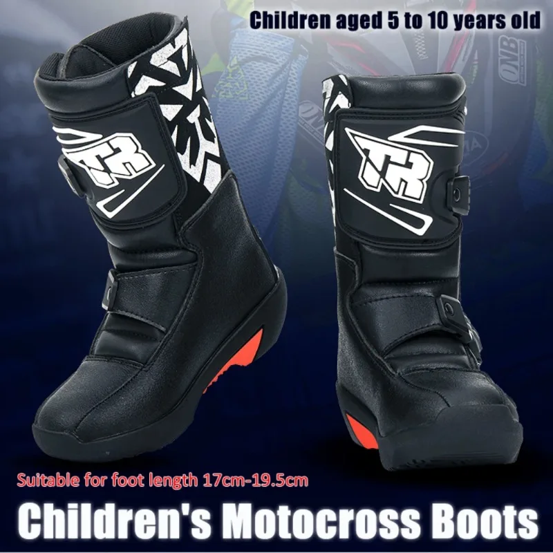 

2PCS Kids Motocross Boots For Child Botas Motorcycle 4-10 Years Off Road Boots Motorcycle Mid Calf Kids Child MTB ATV